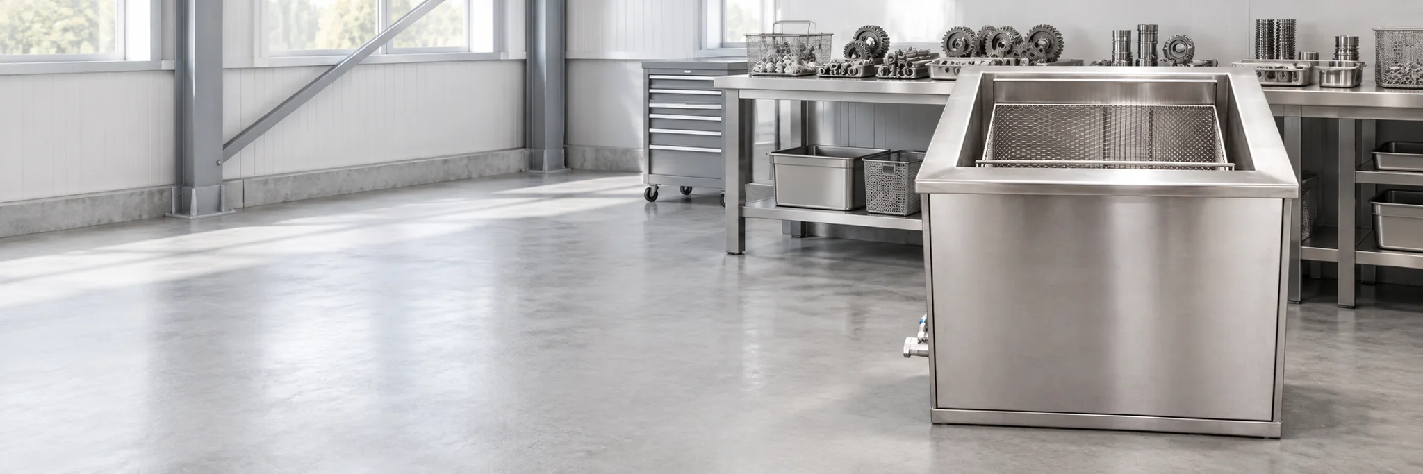 Single-tank ultrasonic cleaning equipment supplied by LENJEX