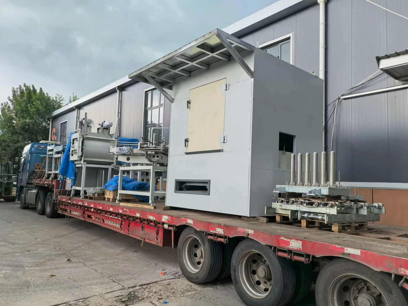 Large customized industrial cleaning system prepared for project delivery