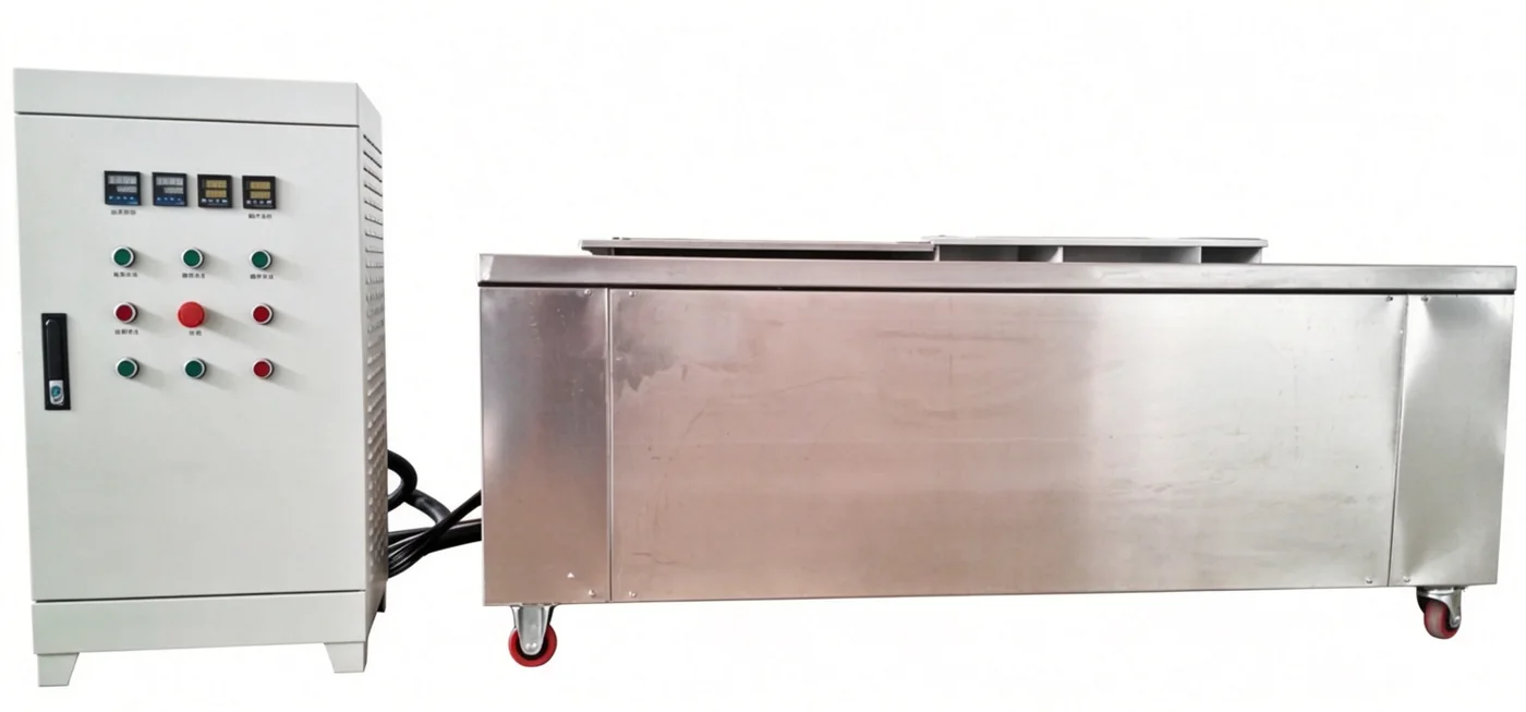 Ultrasonic cleaning machine with a standalone electrical control cabinet