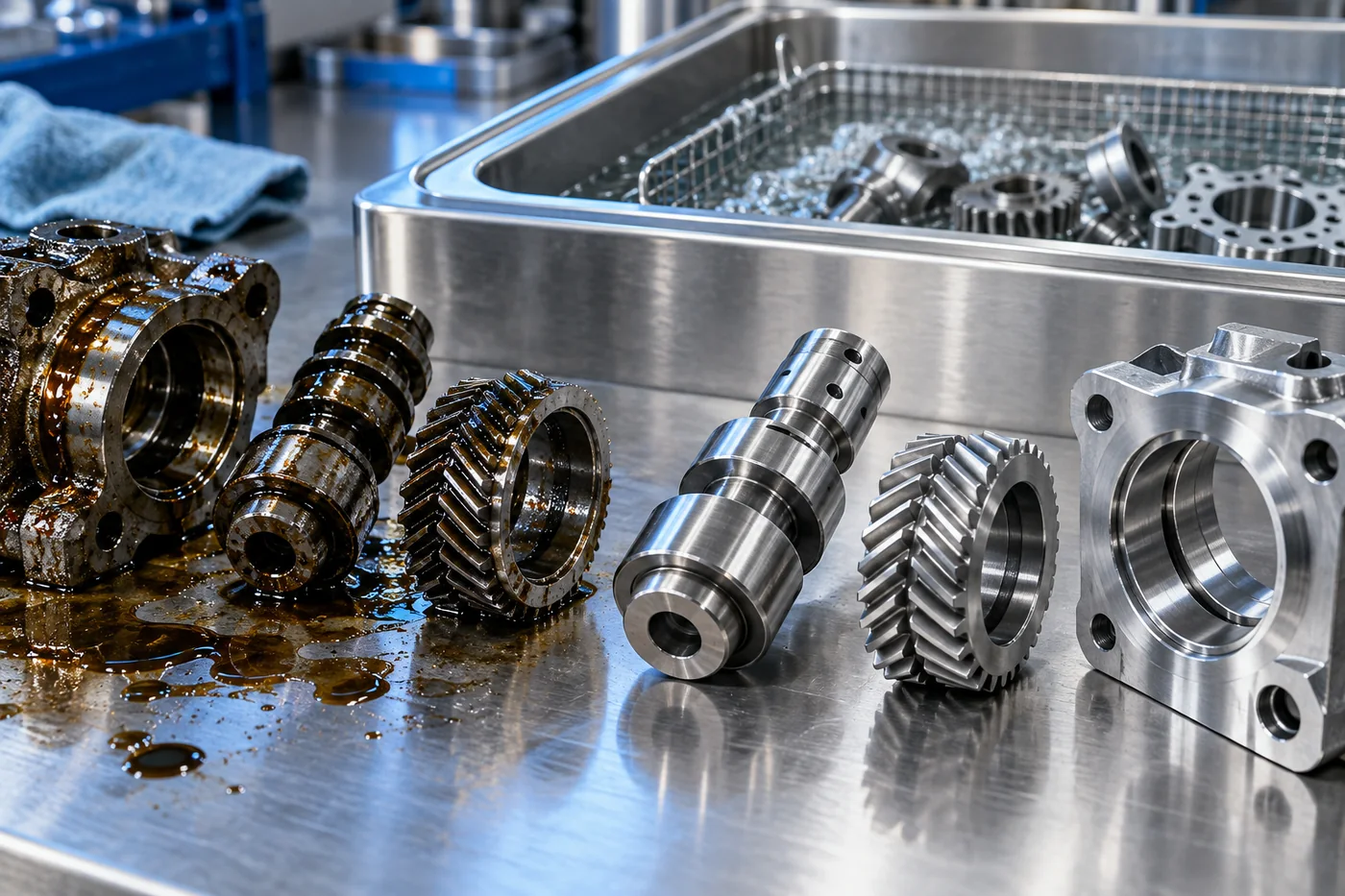 Industrial surface cleaning result