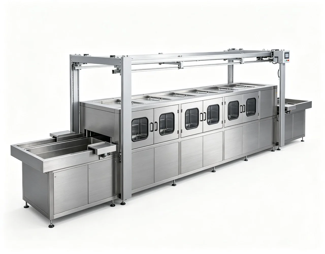 Full-automatic gantry ultrasonic cleaning line